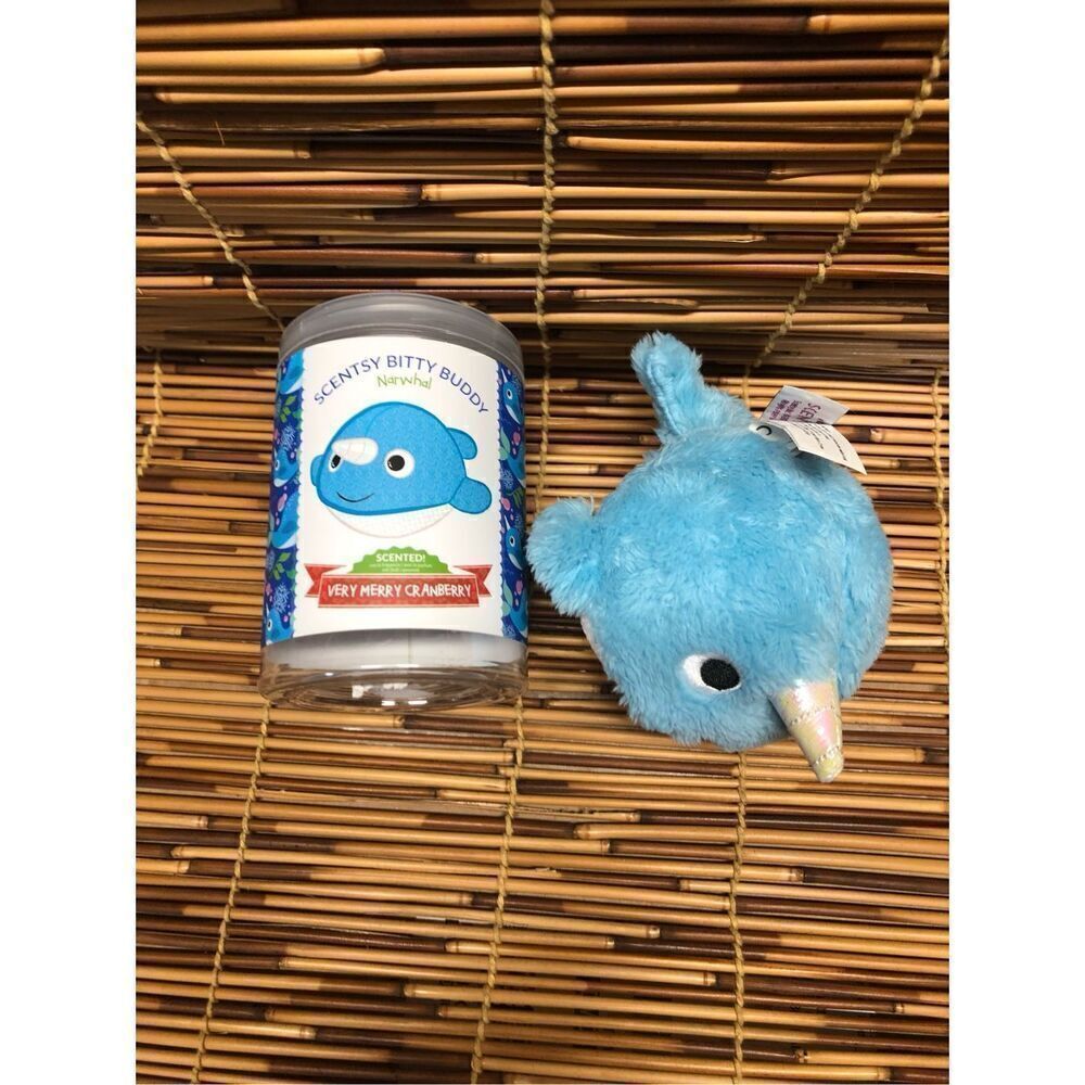 Scentsy Bitty Buddy Narwhal Very merry Cranberry Stuffed